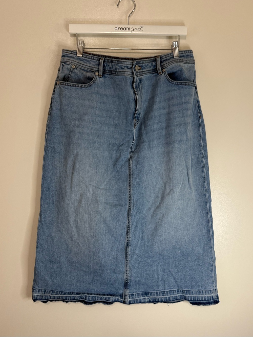Talbots Classic Light Blue Denim Midi Skirt in size 16